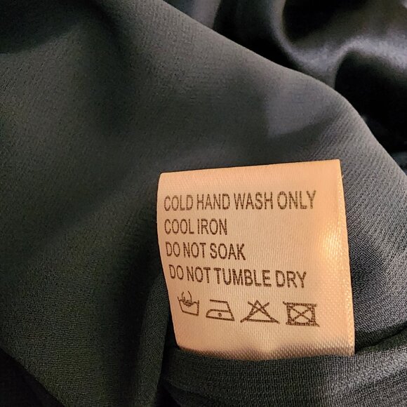 Petal & Pup Opal Tie Waist Long Sleeve Satin Minidress NWT Blue Size 4 - Picture 12 of 13